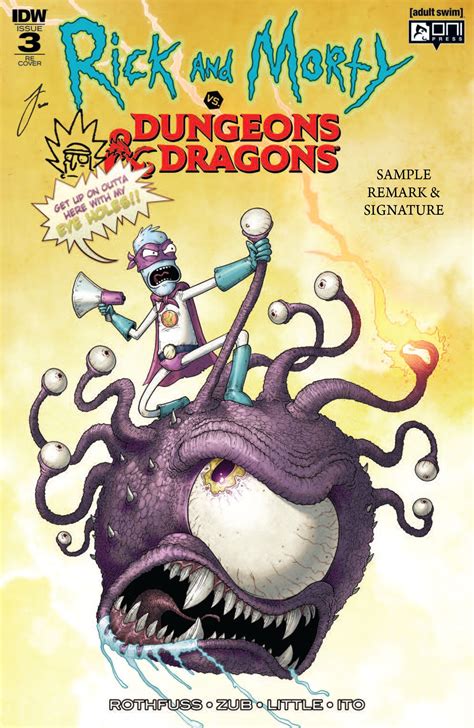 rick and morty vs dungeons and dragons 3 mike vasquez exclusive ltd 500 amorphous ink comics