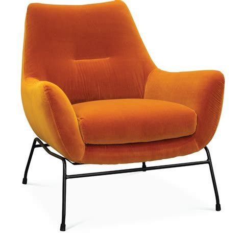 What's more, is that they are super convenient to store and move. Mid Century Modern Amber Orange Accent Chair - Falkirk in ...