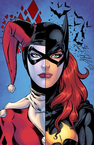Batgirl Harley Quinn Headshot Art Print · Hectic · Online Store