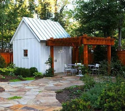 An Accompanying Pergola On This She Shed Extends Its Utility To A Social Space Worthy Of Outdoor