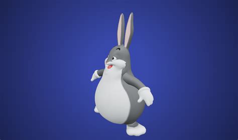 Big Chungus T Pose Free 3d Model By Pearl Grey Poly Pizza