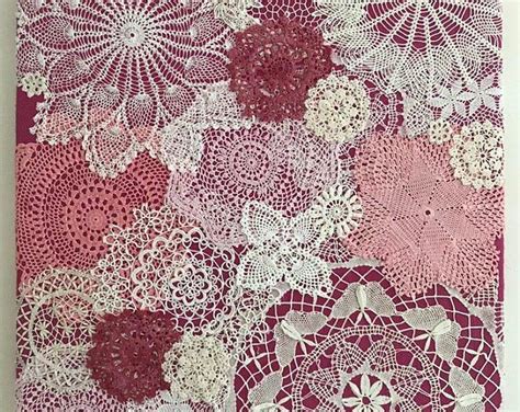 Doily Art Wall Hanging Sea Breeze Large Vintage Doilies On