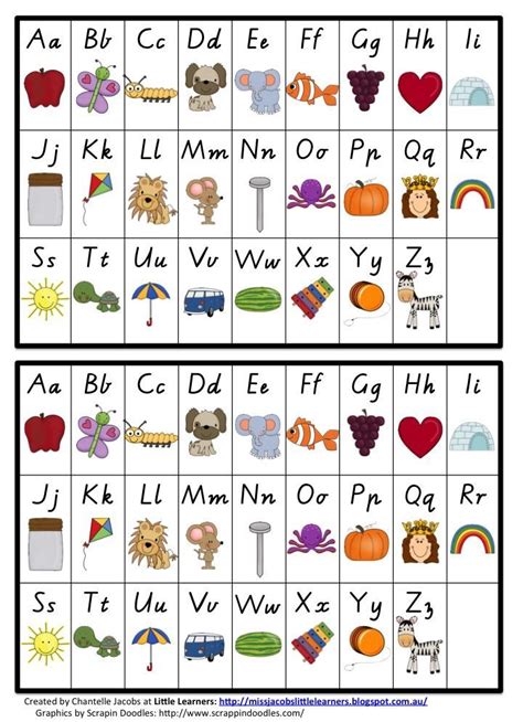 Free Printable Alphabet Chart For Best 25 Abc Chart By 7 Photo Of 11