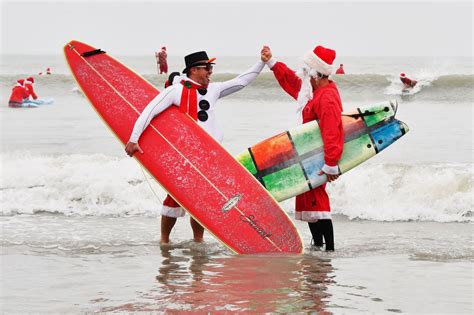 Surfing Santas Ride Waves Along Floridas Space Coast Kmtr