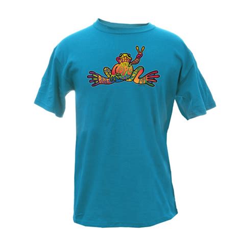 Peace Frogs Adult Hope Frog Short Sleeve T Shirt Short Sleeve T Shirts Peace Frogs