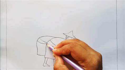 80 gambar sketsa animasi petani gudangsket. Menggambar pemandangan sawah ketika sepasang petani memanen padi