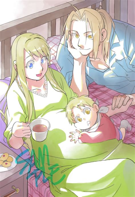Edward Elric Winry Rockbell And Edward Elric S Son Fullmetal