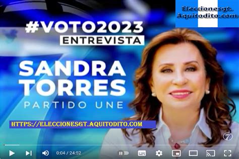 Entrevista A Sandra Torres Candidata Presidencial Del Partido Une