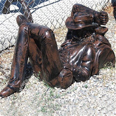 Unique western cowboy coffee table. Sleeping Cowboy Coffee Table Base Metal Garden Statue ...