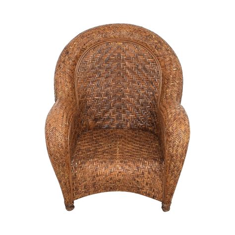 Check spelling or type a new query. 73% OFF - Pottery Barn Seagrass Wicker Armchair and ...