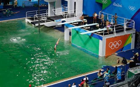 Less than 24 hours, the pool used for water polo and synchronized swimming turned a similar shade. Rio 2016: Green, not gold, color of the day at Olympic ...