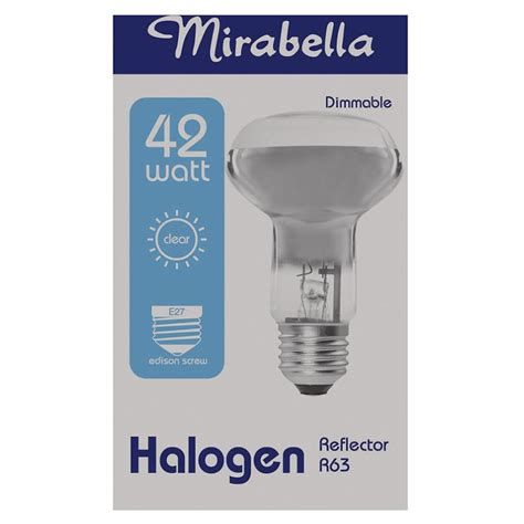 Mirabella E27 42w R63 Dimmable Halogen Reflector Bulb Kmart