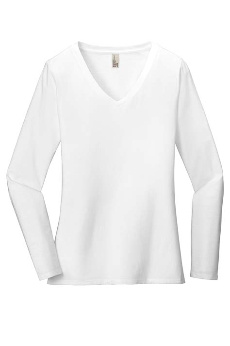 District ® Womens Very Important Tee ® Long Sleeve V Neck Dt6201