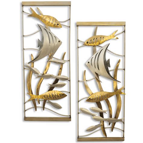 Maybe you would like to learn more about one of these? Aquarium Scene Vertical Metal Wall Art - Set of 2
