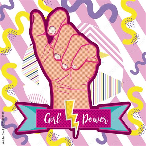 Girl Power Pop Art Stock Vector Adobe Stock