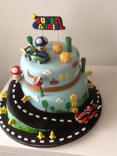 Super Mario Kart Mario Birthday Cake Mario Kart Cake Mario Cake