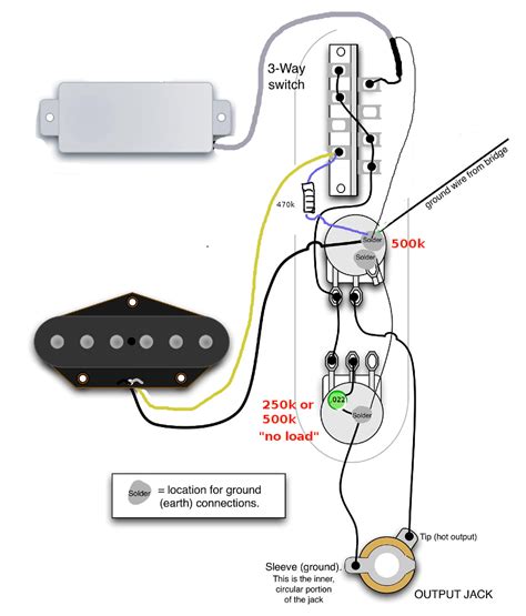 Is it possible to wire a one humbucker guitar with no pots or switches? Humbucker bridge/tele single neck wiring | Telecaster ...