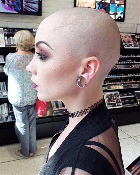 Shavedhead Headshave Bald Queens Pinterest Bald Women Bald Hair And Hair