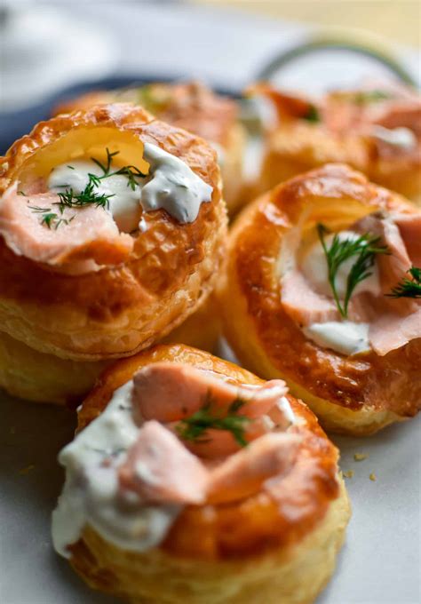 Vol Au Vents With Flaked Salmon Spice Light