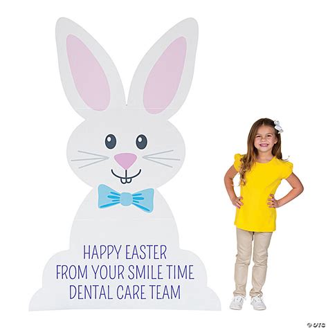 Personalized Easter Bunny Cardboard Stand Up Oriental Trading