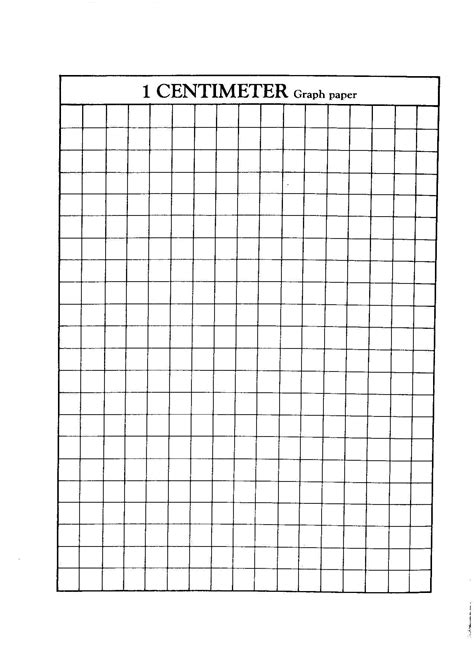 1 Centimeter Graph Paper Graph Paper Graphing Paper
