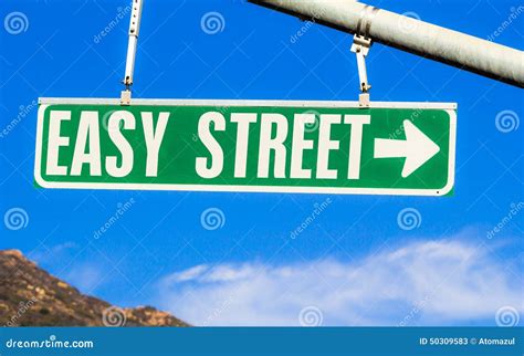 Easy Street Sign Stock Image Image Of Guide Business 50309583