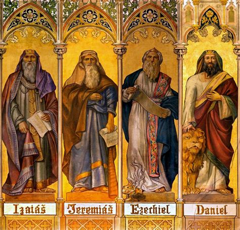 A Neo Gothic Fresco Of The Prophets Isaiah Jeremiah Ezekiel And