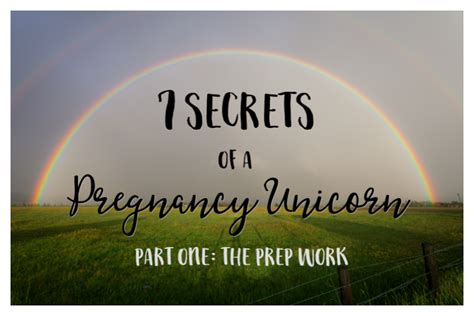 Secrets Of A Pregnancy Unicorn Part One The Prep Work Sprinting Spoon