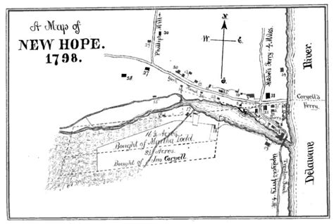 1798 Map Of New Hope Pa Bucks County New Hope Burns Sheet Music