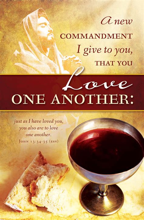 Church Bulletin 11 Communion Love One Another Pack Of 100