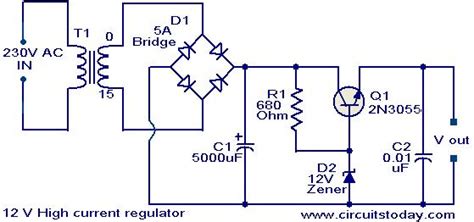 12 V High Current Regulator Under Repository Circuits 36933 Nextgr