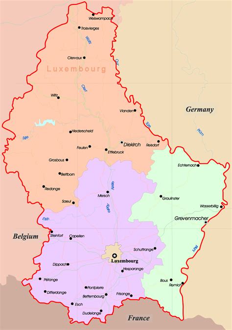 Maps Of Luxembourg Detailed Map Of Luxembourg In English Tourist