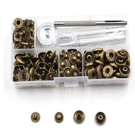 Snap Fasteners 10mm In Case W Hand Setter Hole Punch 50 Snaps Jasz