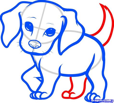 Draw a long curve that extends from the large oval. How to Draw a Beagle Puppy, Beagle Puppy, Step by Step ...