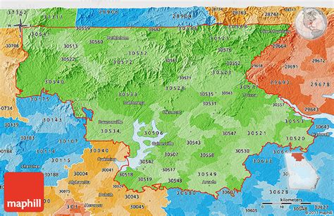 Political Shades 3d Map Of Zip Codes Starting With 305