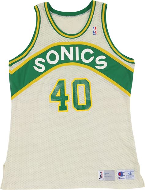 1991 92 Shawn Kemp Seattle Supersonics Game Worn Jersey