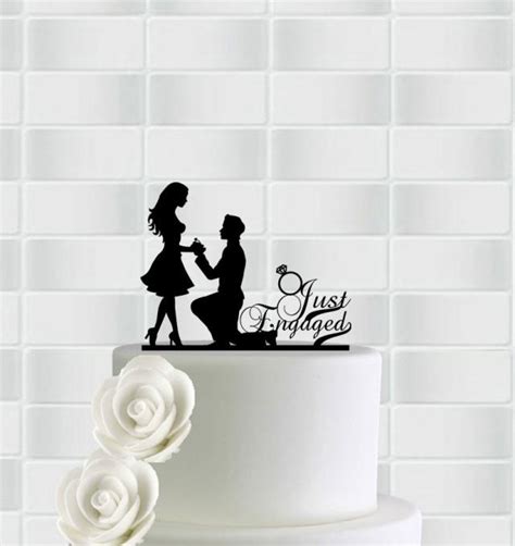 Engagement Cake Topperengagement Party Decorationsengagement Party Ideasjust Engaged Cake