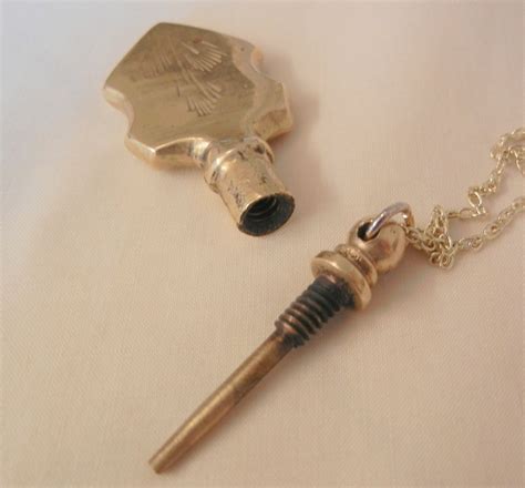 Vintage Brass Etched Perfume Bottle Necklace From