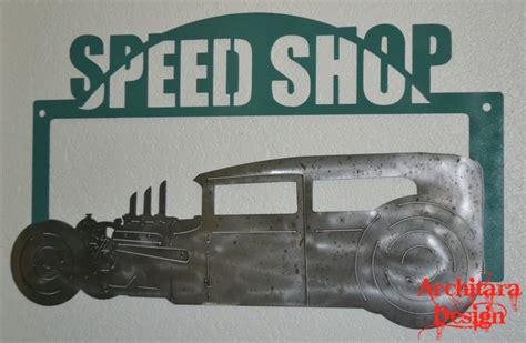 Speed Shop Hot Rod Wall Art Metal Sign Metal Art Custom Art Etsy