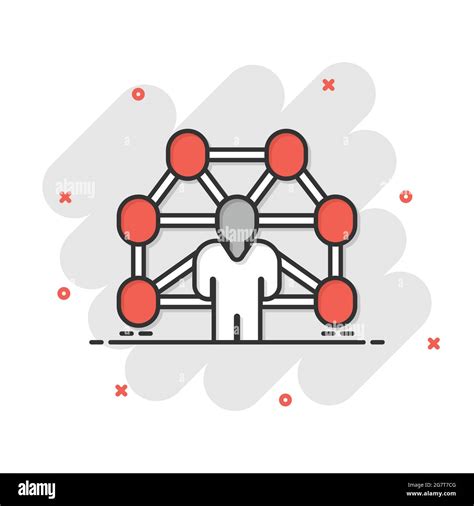 Corporate Organization Chart People Vector Icon In Comic Style People