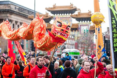 Traditional Chinese Lion Dragon And Unicorn Dance Culture Liverpool