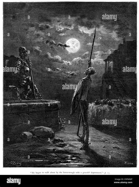 Gustave Dore Full Moon Mad Madness Black And White Stock Photos