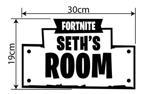 Fortnite Battle Royale No Entry Name Gaming Vinyl Decal Wall Art