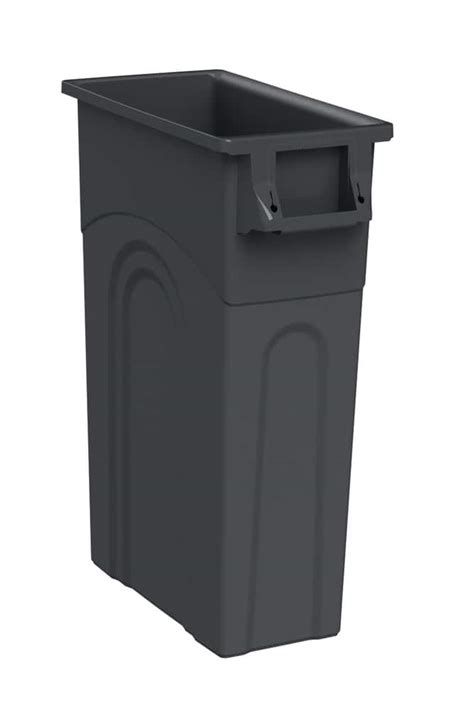 United Solutions 32 Gallon Wheeled Outdoor Garbage Can With Attached