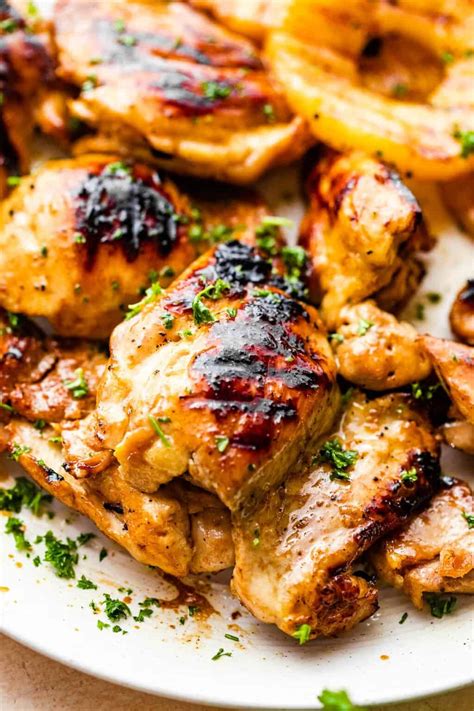 Beer Marinated Grilled Chicken Thighs Recipe L Diethood