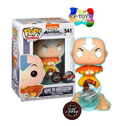 Funko Pop Avatar Aang On Airscooter 541 Special Edition Glow In The