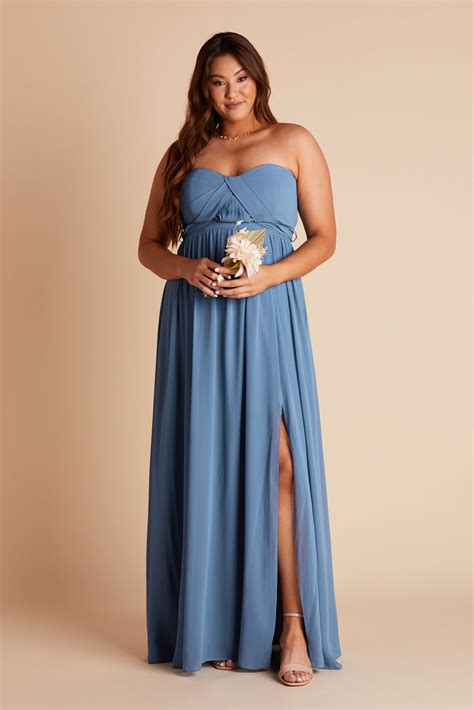 Grace Plus Size Convertible Chiffon Bridesmaid Dress In Twilight