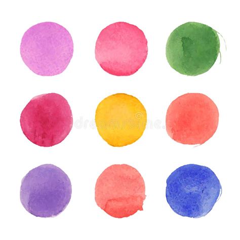 Vector Set Rainbow Watercolor Circles Stock Illustrations 118 Vector