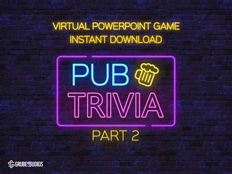 Virtual Pub Trivia 2 Game Powerpoint Screenshare Game Zoom Etsy