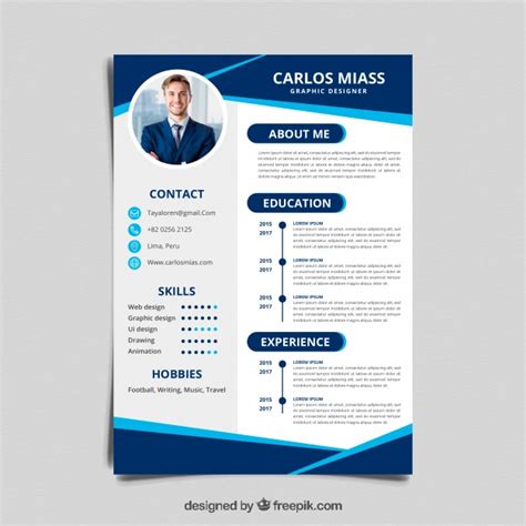 A curriculum vitae (cv), latin for course of life, is a detailed professional document highlighting a person's education, experience and accomplishments. Free Vector | Curriculum template with flat design
